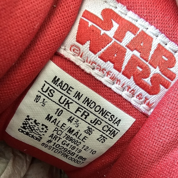 ADIDAS ORIGINALS Star Wars Darth Vader Black Red Ultrastar Superstar Shoes - Picture 6 of 14